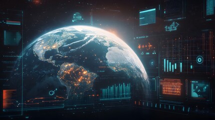 Global data visualization with interactive displays.