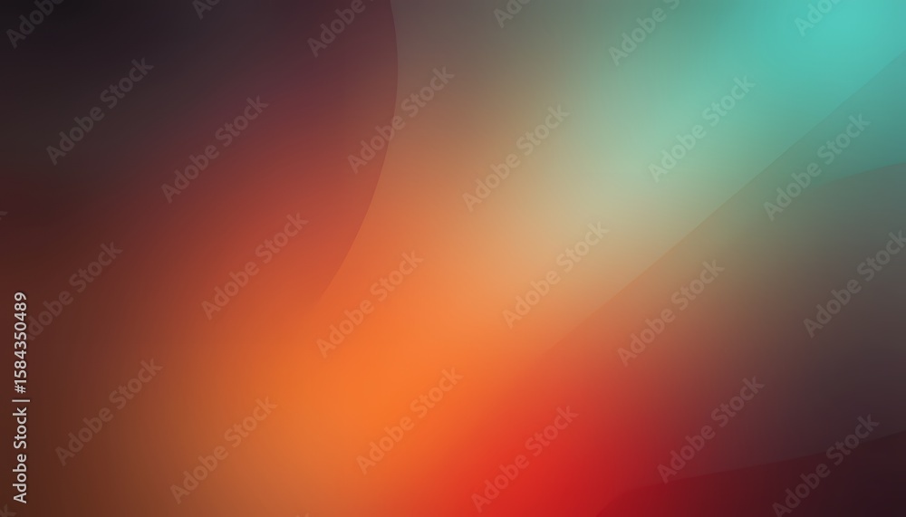 Poster abstract smooth gradient blending warm and cool colors with soft blurred shapes and light blending