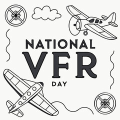 NATIONAL VFR DAY vector illustration