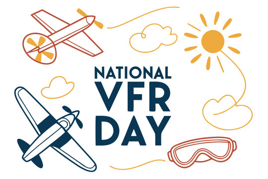 NATIONAL VFR DAY vector illustration