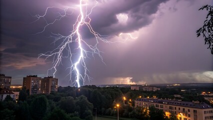 lightning in the city
