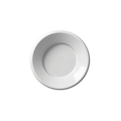 Round White Porcelain Saucer Displayed from Above for Tableware Use