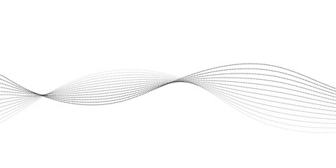 Abstract Waveform Dot Swirls on White	