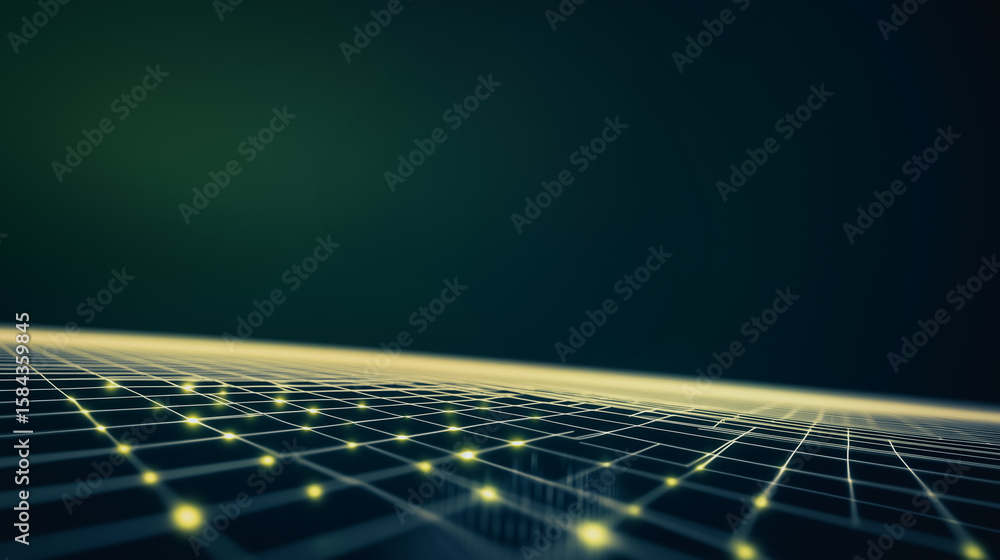 Canvas Prints digital grid of technological innovation: an abstract, illuminated digital grid, radiating with glow