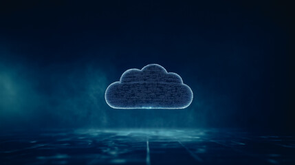 Cloud Technology Abstract: A captivating, futuristic digital rendition of a cloud, symbolizing the essence of connectivity, data storage, and technological advancements.
