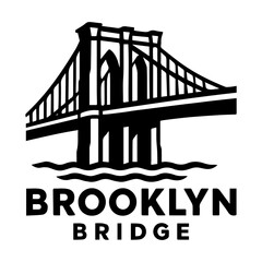 Brooklyn Bridge icon with transparent background representing iconic suspension bridge and New York City landmark
