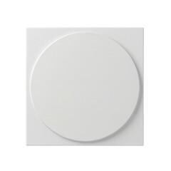 Square Off White Wall Panel Featuring Recessed Circular Design Close Up