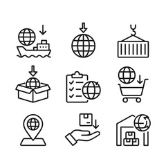 Modern vector symbol collection. Outline symbols. Line design
