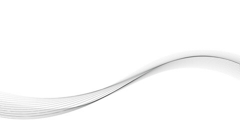 Abstract Waveform Dot Swirls on White	
