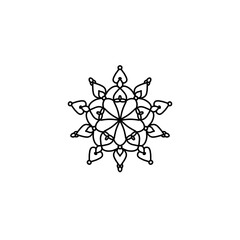 black and white flower mandala design