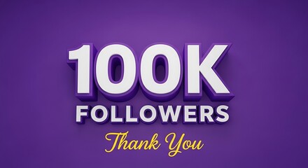 Obraz premium 100k followers thank you celebration