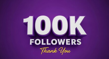 100k followers thank you with hearts
