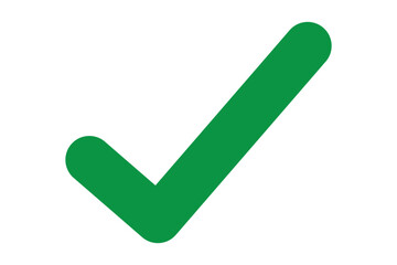Green check mark, isolated tick symbols, checklist signs, and an approval badge.