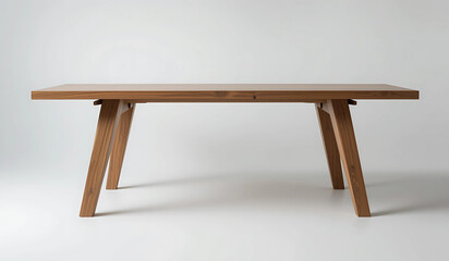 Simple, modern wooden dining table. Clean lines and light wood finish. Perfect for contemporary interiors.