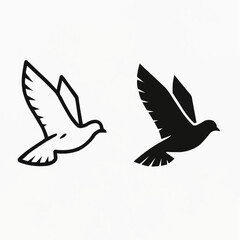 Obraz premium vector illustration of a dove