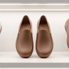 Elegant brown leather shoes