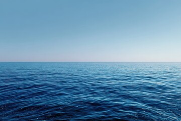 Obraz premium A glimpse of the azure sea beneath a clear sky
