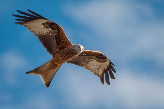A Red Kite soaring in the azure sky over Reading - Powered by Adobe