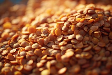 Obraz premium A sunlit close up of masoor daal