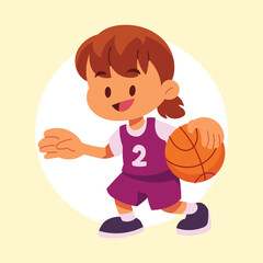 Flat Vector Kids Play Illustration