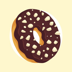 Flat Vector Donuts Illustration