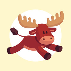 Flat Vector Animal Dolls Illustration