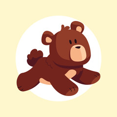 Flat Vector Animal Dolls Illustration