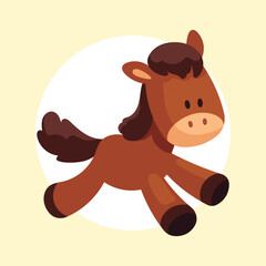 Flat Vector Animal Doll Illustration