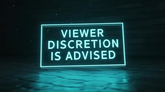 A cinematic title card with a "Viewer Discretion Is Advised" warning.