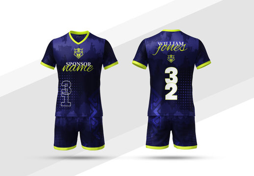Modern Blue Color Jersey Design With Short Pant