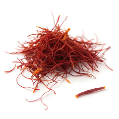Fototapeta premium Saffron strands are delicate, aromatic stigmas from Crocus flowers,