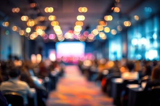 Creative abstract background with bokeh for a scientific conference theme