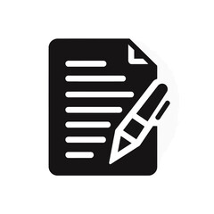 Fototapeta premium Form Silhouette Icon – Vector Black Document Symbol