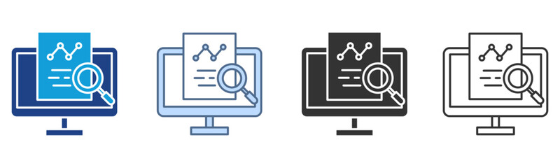 Analysis Icon Set Multiple Style Collection