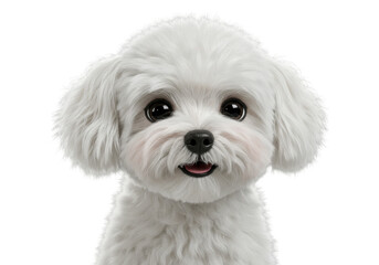 Obraz premium Cute maltese puppy dog isolated on transparent background