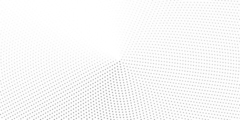 Radial halftone dots. Spotted and dotted stains gradient background. Concentric comic texture with fading effect. Black and white rough gritty wallpaper. Grunge monochrome geometric backdrop.