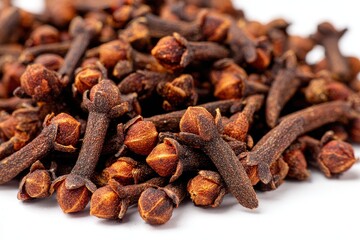 Obraz premium Dried cloves on light backdrop