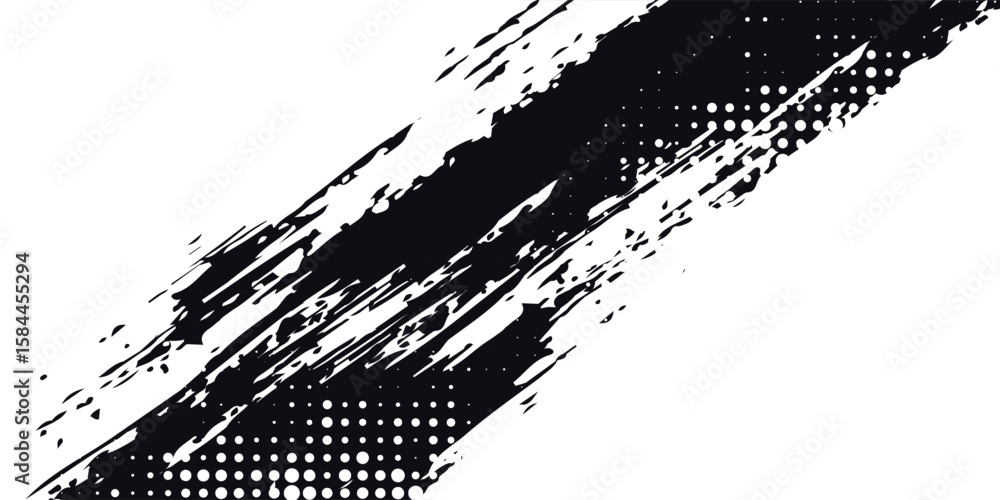 Poster brush strokes vector. set of text boxes. paintbrush collection. grunge design elements. dirty textur