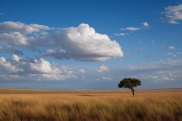 Expansive meadow of the mara