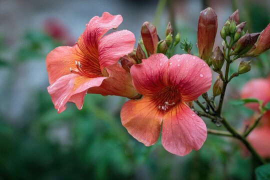 Flourishing trumpet vine