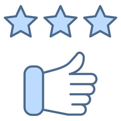 Review Blue Icon Element For Design