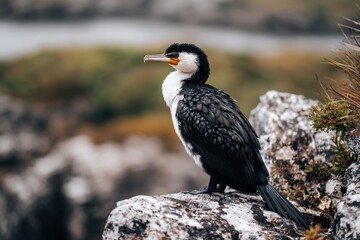image of a small pied cormorant