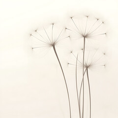 Highly detailed illustrations of various trees, leaves, grasses, and botanical elements, featuring realistic, minimalist, and abstract compositions on a white background.