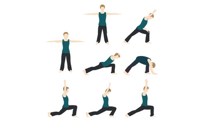 yoga sets vector icon