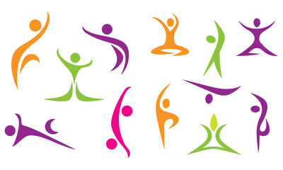 yoga sets vector icon