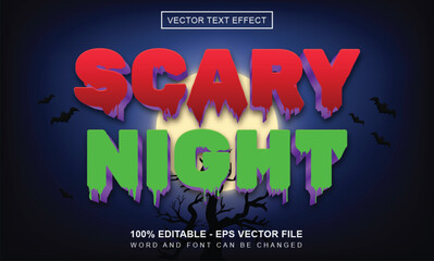 scary night text effect