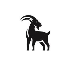 Black Goat Silhouette Icon