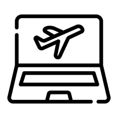 flight booking Line Icon