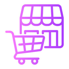 online shopping Line Gradient Icon