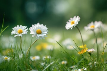 Fototapeta premium Meadow daisies seasonal designs for your background